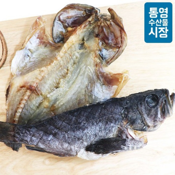 [통영수산물시장] 반건조 우럭 3미 / 총 900g내외, 단일품목, 상세설명 참조