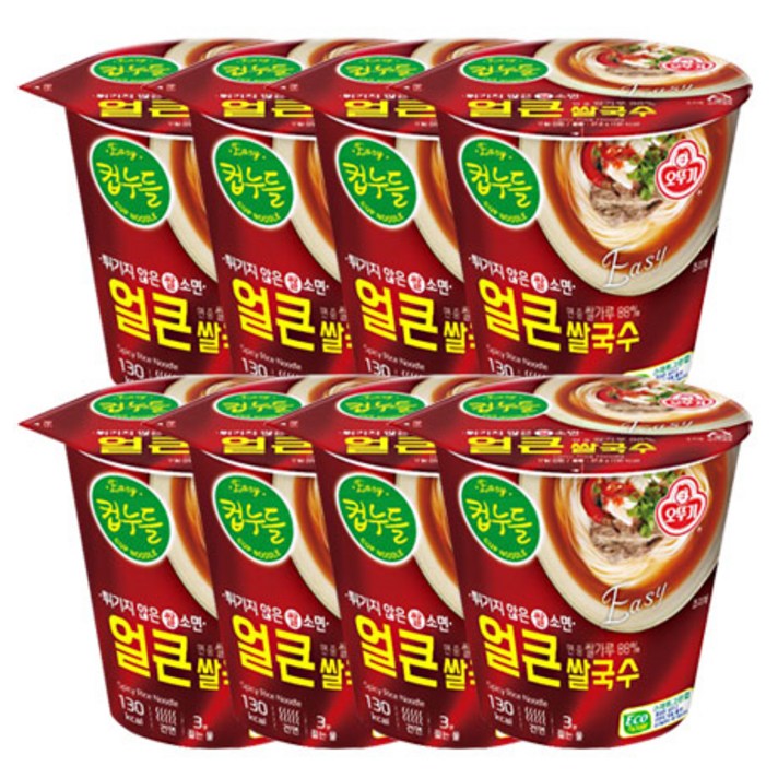 오뚜기 컵누들 얼큰쌀국수 37.8g, 8개
