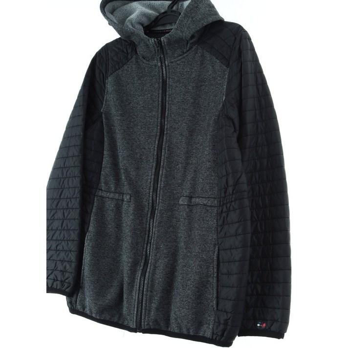 정품 후드티 M타미힐피거 후드집업 누빔 기모 차콜22 티셔츠