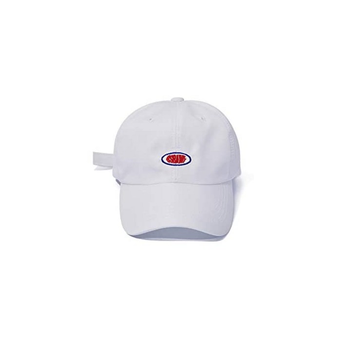 BSRABBIT [비에스라빗토] 한국 스트리트 패션 브랜드 남녀 공용 자수 로고 야구 모자 BSRAWF OXFORD STRAPBACK WHITE [병행 수입품]