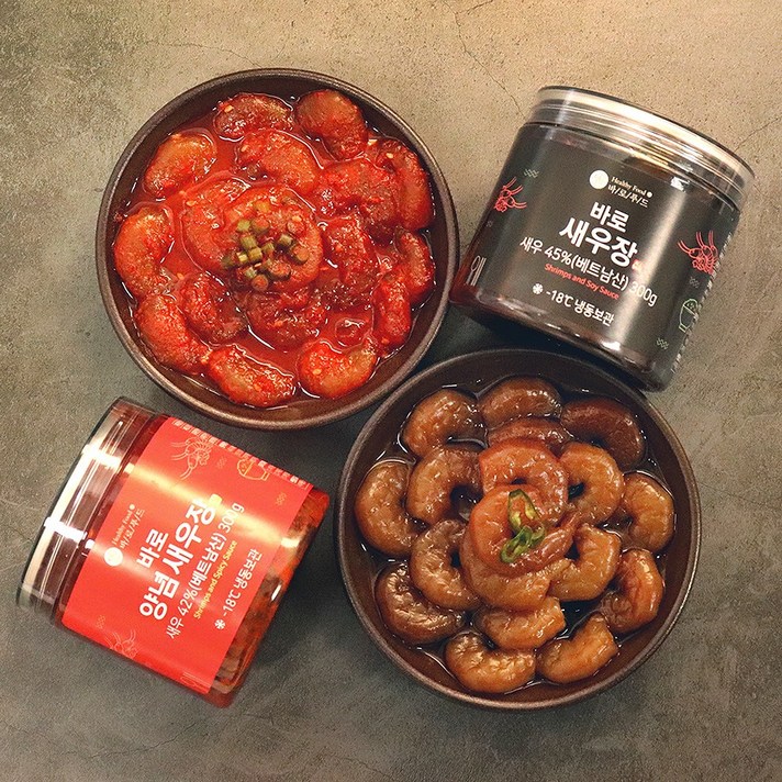 바로푸드 올바로 간장 양념 새우장 1+1, 1set