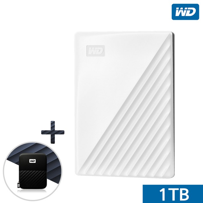 WD NEW MY PASSPORT 외장하드 1TB 2TB 4TB 5TB, 화이트