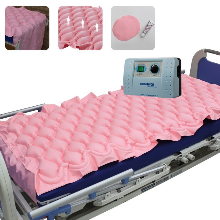 영원메디칼 욕창방지매트AD-2 LV PINK 교대부양 에어매트리스, 개