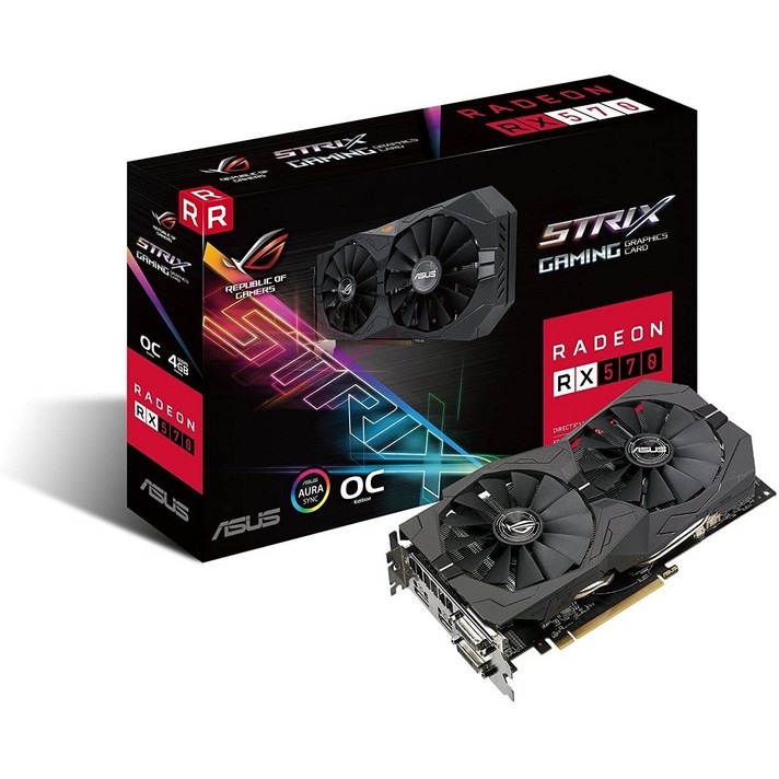 3.예상수령일 2-6일 이내 ASUSTek ASUS 그래픽 카드 Strix 시리즈 AMD Radeon RX570 탑재 비디오 카드 ROG, 상세 설명 참조0