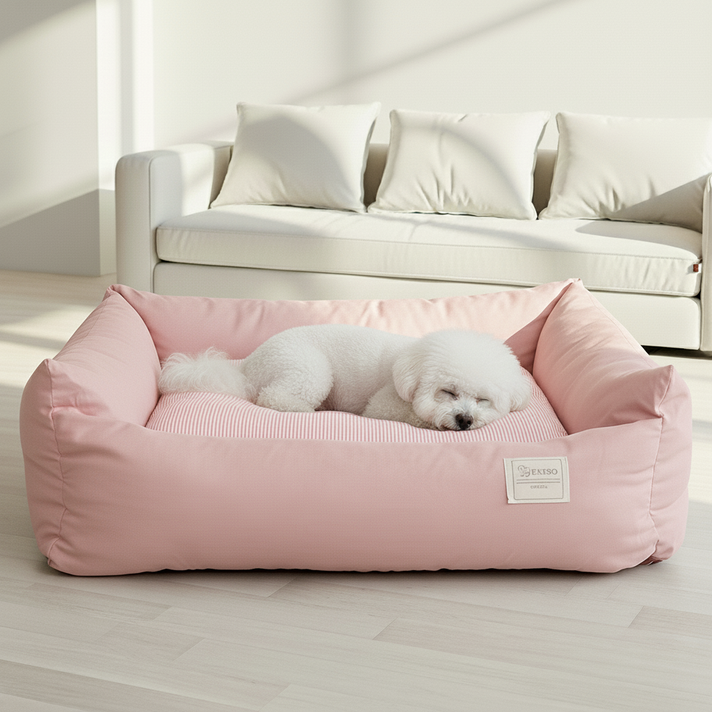 제이리 강아지 편안한 사계절 방석, 1개, 핑크