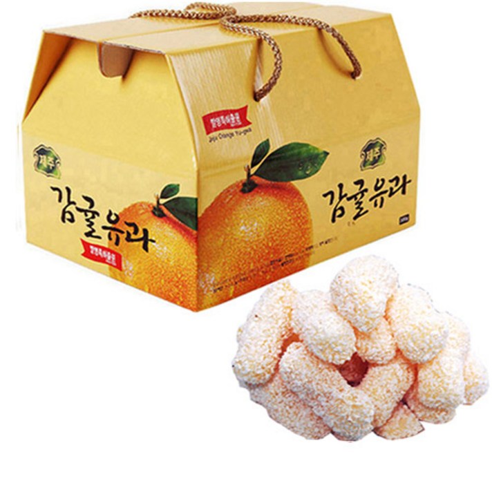열매마을 제주 감귤유과 한과세트, 500g, 1개 (일괄포장)