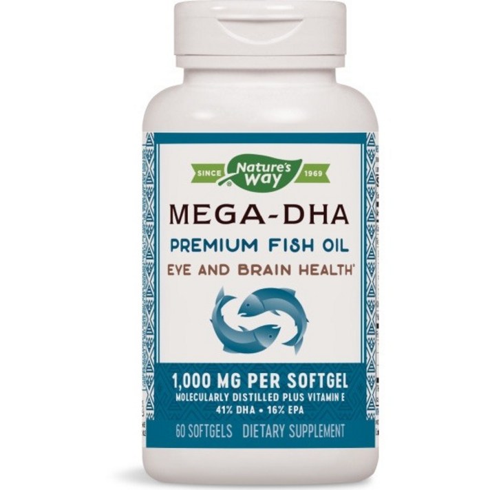 Nature's Way 메가-DHA 1000mg 소프트젤, 60개입, 1개