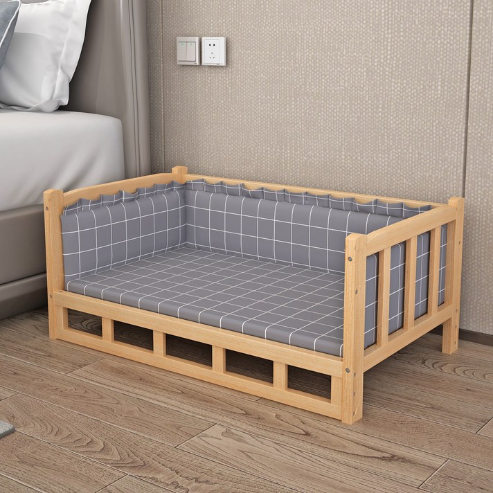 고양이 강아지 반려견 반려묘 침대 조립식 사계절, 단층 일반 모델과 회색 사각형 45x30