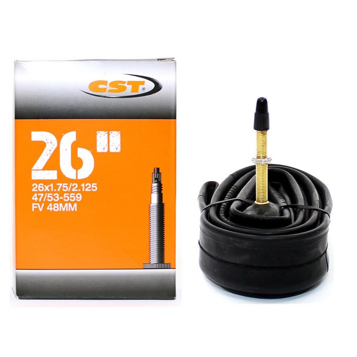 CST 26인치 튜브 26x1.75~26x2.125 FV48 산악MTB 자전거튜브