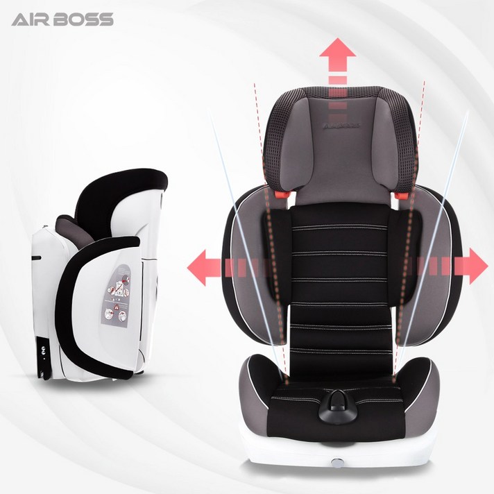 에어보스 가디언 휴대용 주니어 카시트 ISOFIX, 시티 블랙