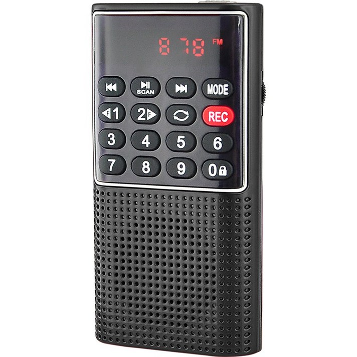 효도 라디오 등산용 휴대용 슬림 L-328 충전후 재생시간 15시간, 블랙 (검은색)