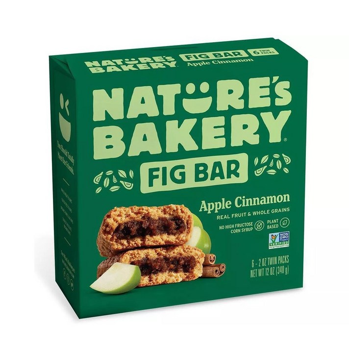 Nature's Bakery 피그 바 애플 시나몬 6개입, 340g, 1개