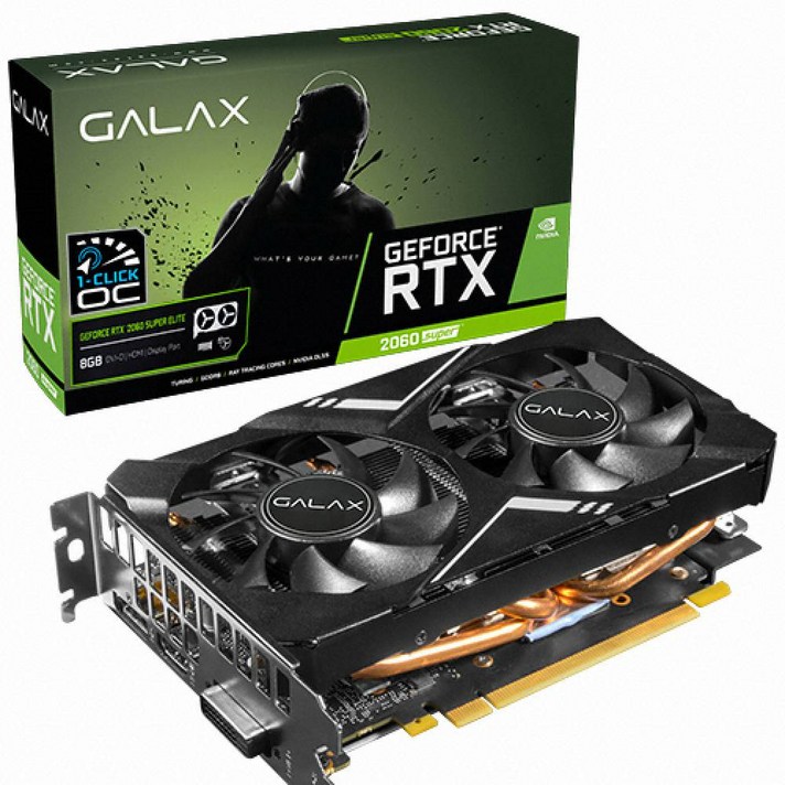 [이클라쓰] 갤럭시 GALAX 지포스 RTX 2060 SUPER ELITE OC D6 8GB VGA GALAX 그래픽카드 GRAPHICCARDS 지포스 갤럭시, 단일상품