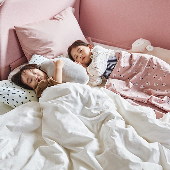 [일룸] 스쿱 가드형 침대, 로즈 핑크+우드(3W3OS)