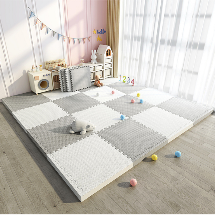 홈앤힐링 인테리어 층간소음 바닥 퍼즐매트 16개입, 16개, 화이트 8개  그레이 8개