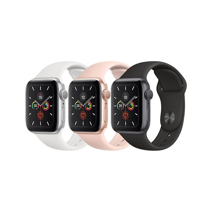 애플 워치 5세대 GPS 알루미늄 40mm 44mm 홍콩발송 빠른출고 관세포함, 골드+핑크 밴드, GPS 알루미늄  44mm