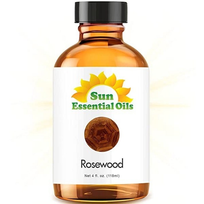 Sun Essential Oils Rosewood 썬 에센셜 오일 아로마테라피 로즈우드 4oz(118mL), 4 Fl Oz Pack of 1