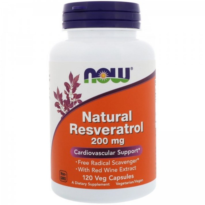나우푸드 Now Foods 천연 레스베라트롤 200 mg 120 식물성 캡슐