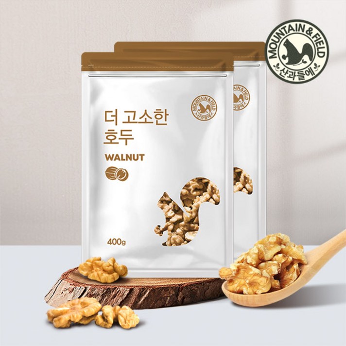 산과들에 20년산 햇 호두 400g 2봉 견과류, 2개