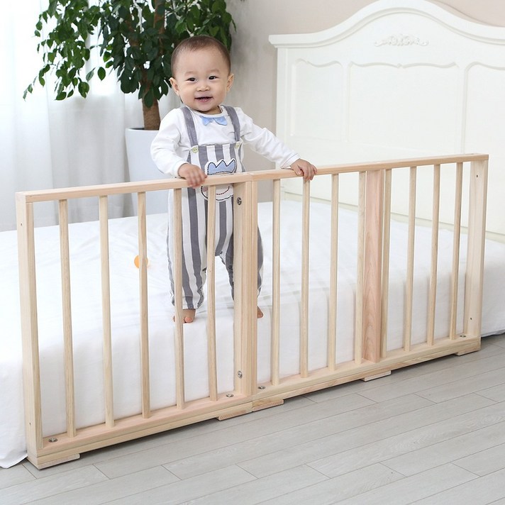 플라팜 편백나무 아기 침대안전가드 간편설치 낙상방지, 900x600(mm)