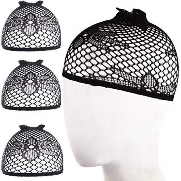 Wig Cap Black Mesh Wig Cap Net Stretchy Nylon Wig Caps for Women Closed End Hair