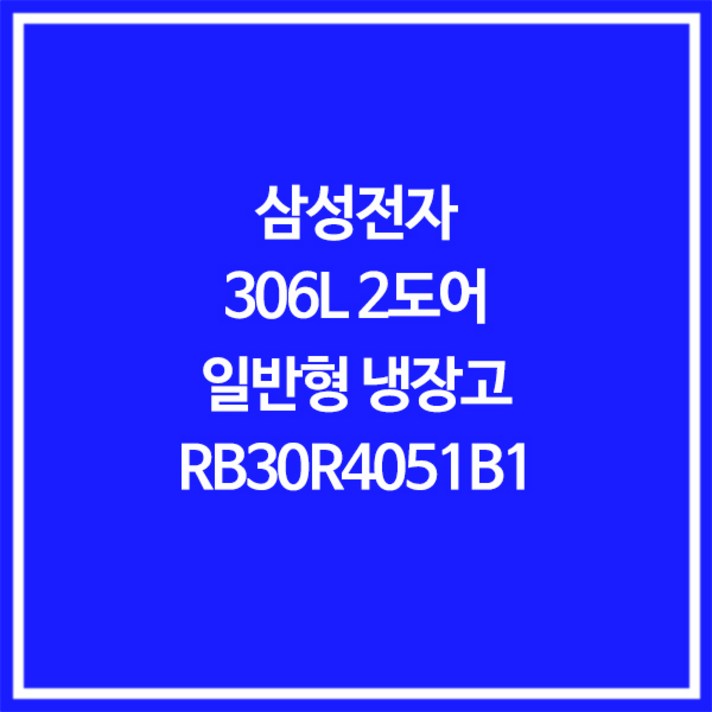 삼성전자 전국무료배송 일반형 306L 냉장고 RB30R4051B1