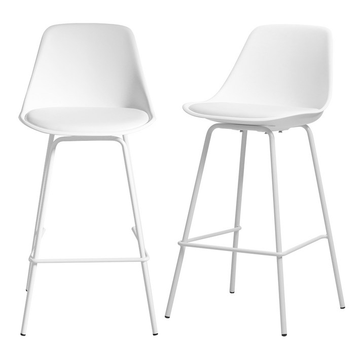 클릭-씨엘바텐 1+1 아일랜드식탁의자 바의자 바체어 높은 홈바 2p, 클릭바텐 화이트(1+1)