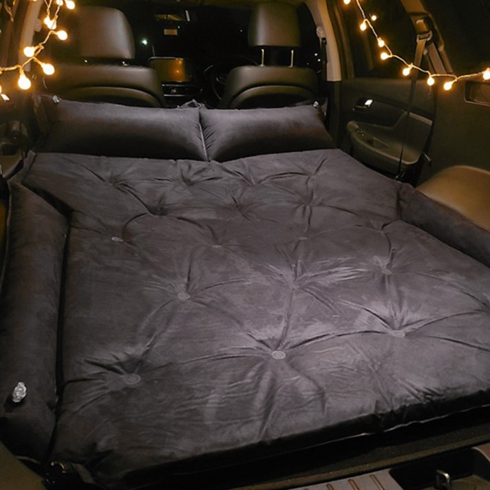 떡실신 차량용 에어매트 차박매트 자충매트 자동차 캠핑매트 suv 전차종 호환[앵두전구 파티플래그증정], 1.기본형(레드)