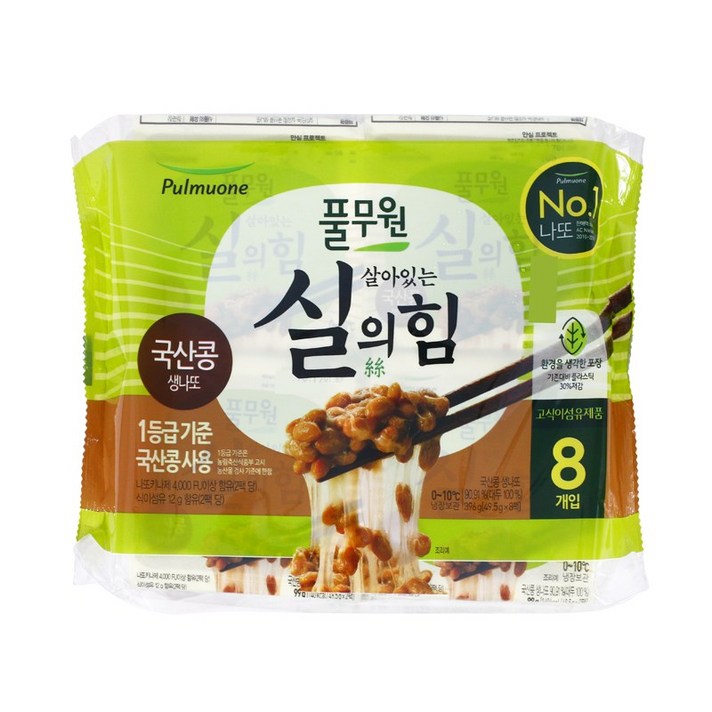 [메가마트]풀무원 국산콩 생나또 49.5g * 8입, 1개