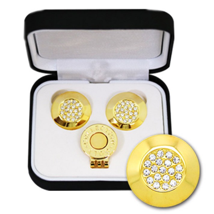 자코비안 순금 볼마커 세트 독수리(이글) 볼마크 골프티, 05.스와로브스키 볼마커세트