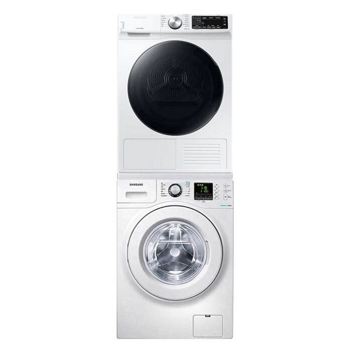 [신세계TV쇼핑][삼성] 버블샷 세탁기 12Kg + 건조기 9Kg 세트 WF12F9K3UMW11+DV90T5540BW, 단일상품
