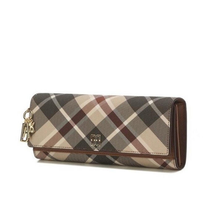 닥스 [닥스ACC] [20SS] WCWA0E741W2 브라운 체크 가죽 장지갑