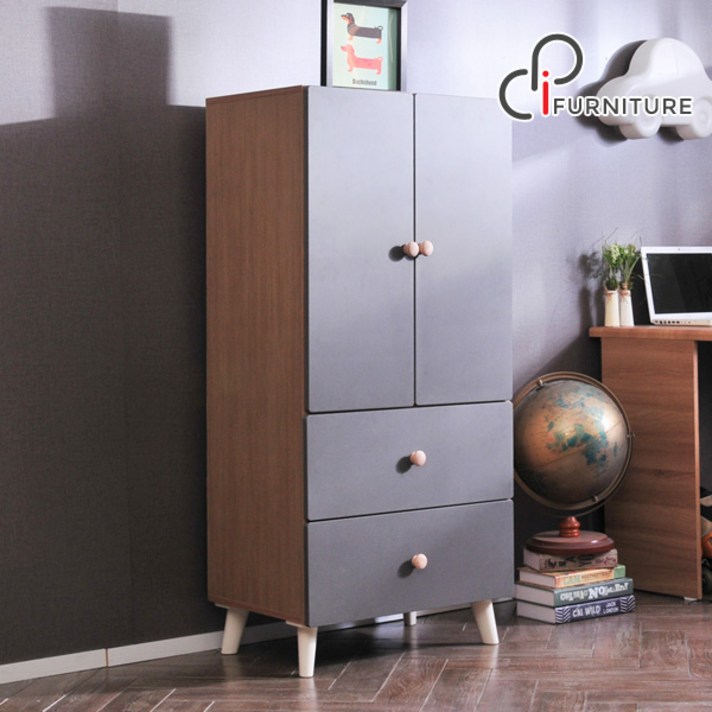 빅 엣지 그레이 베이비장(유아옷장) 600양문 옷장, (ah00503)그레이