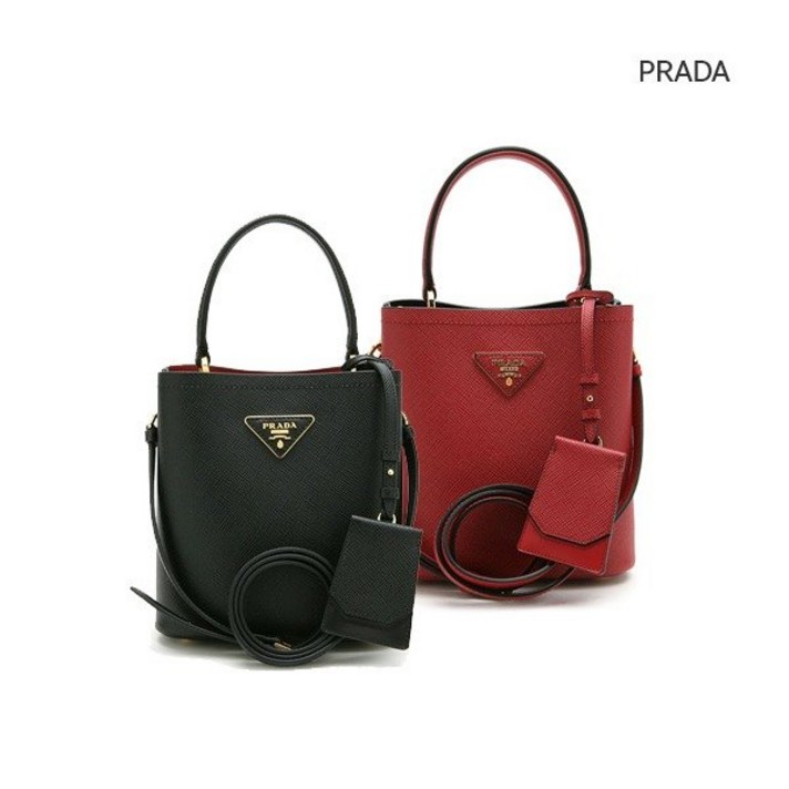 [프라다] PRADA 두블레 사피아노 버킷백 (1BA217 SAFFIANO CUI NERO