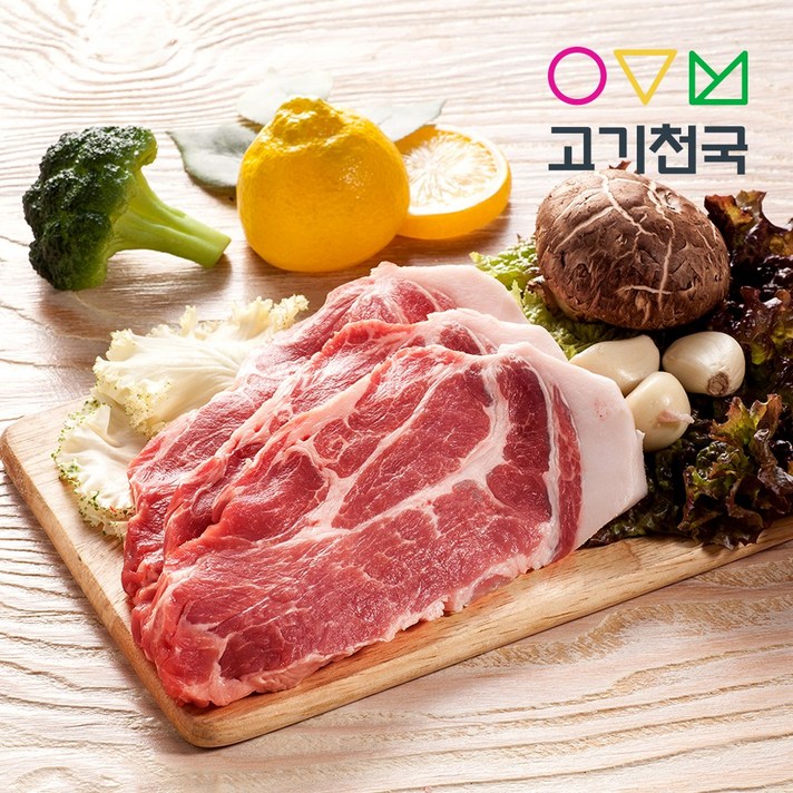 고기천국 목삼겹(바베큐용) 400g, 1팩
