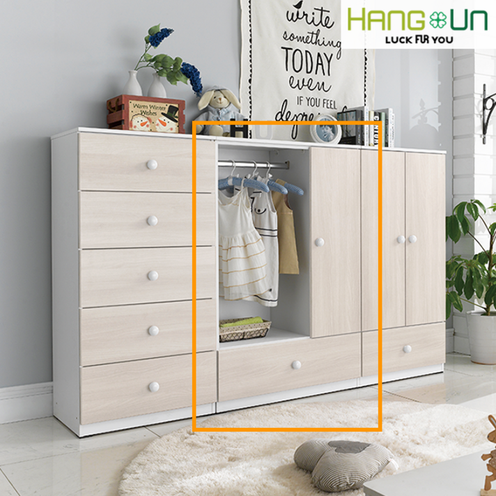 [행운가구] 스위트 베이비 옷장 수납 서랍장 아기옷장 베이비옷장, 800 도어 베이비장_화이트워시