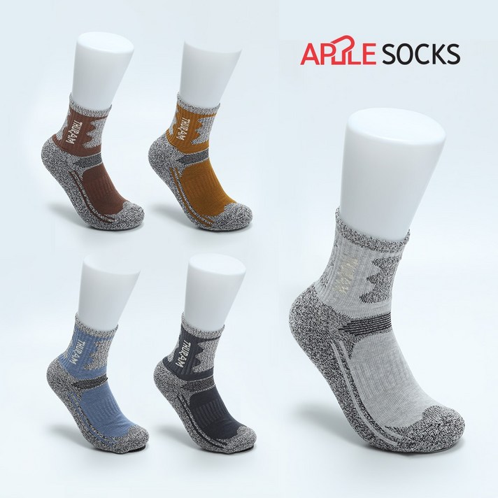 애플삭스 중목 스포츠 등산양말 10켤레, 남성 등산 랜덤 10켤레