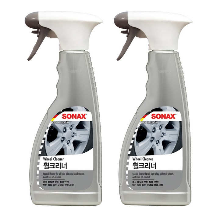 소낙스 휠 세정제 2개 Sonax Wheel Cleaner 2-Piece, 500ml