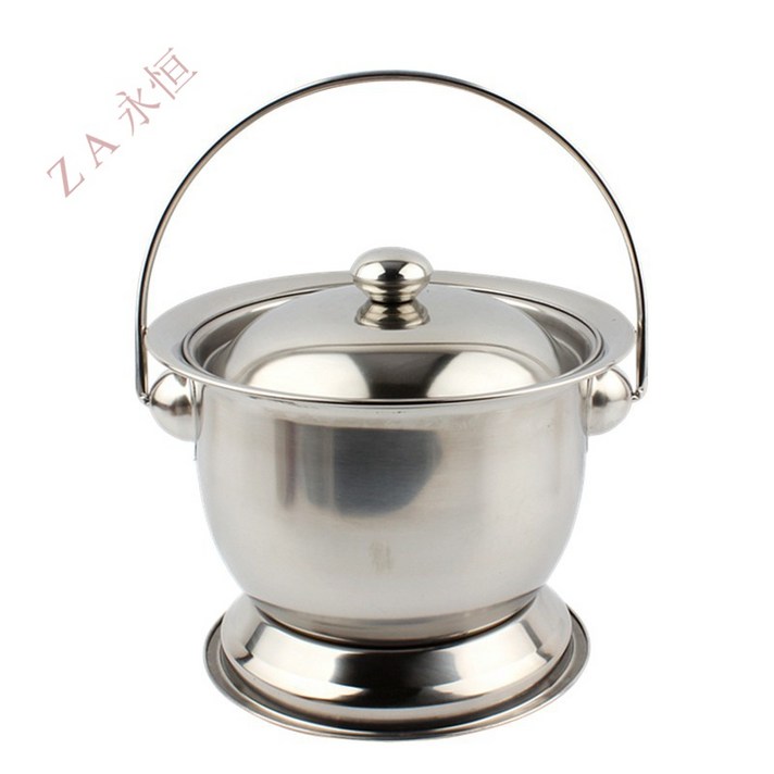 비에스피 특 두꺼운 전 레드 경축 가래통 요강 오줌을 누다 노인 변기, 특 두꺼운 스테인리스 스틸 스테인리스