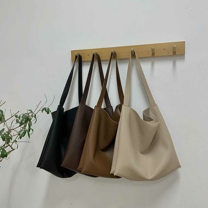 티오에프 사각 가죽 숄더백 파우치세트 4 color