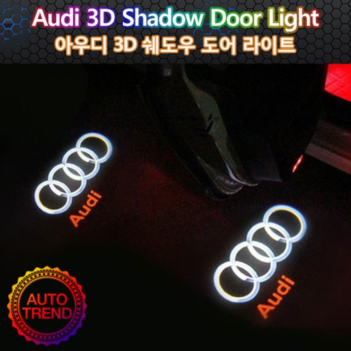 아우디 도어램프 도어빔 도어라이트 4가지 필름, B3. 빅잭 S Line