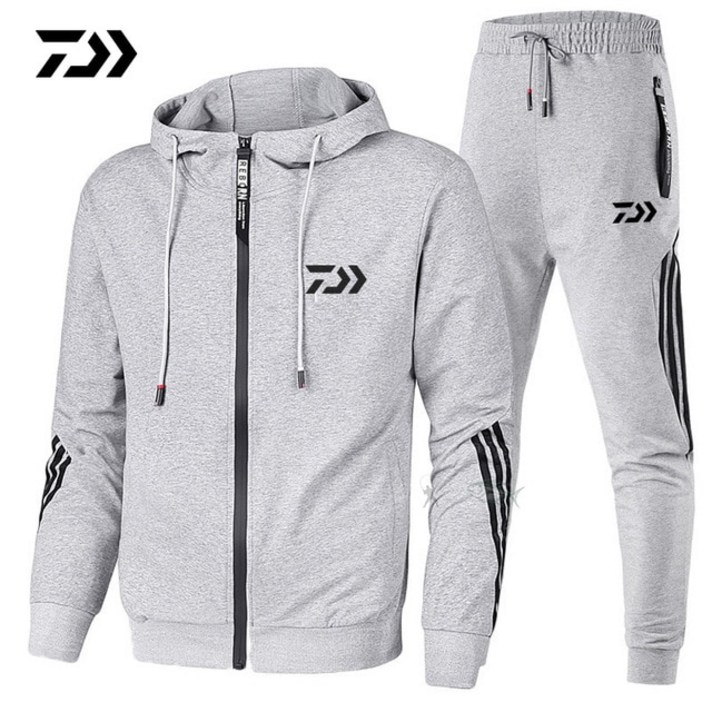 Daiwa 낚시 의류 봄가을 캠핑 하이킹 스포츠 세트, Gray
