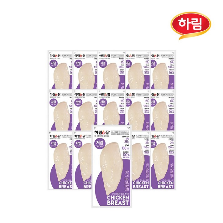 [본사직영]하림이닭 저염닭가슴살 갈릭 100g 15팩, 하림이닭 저염닭가슴살 갈릭 100g 15팩