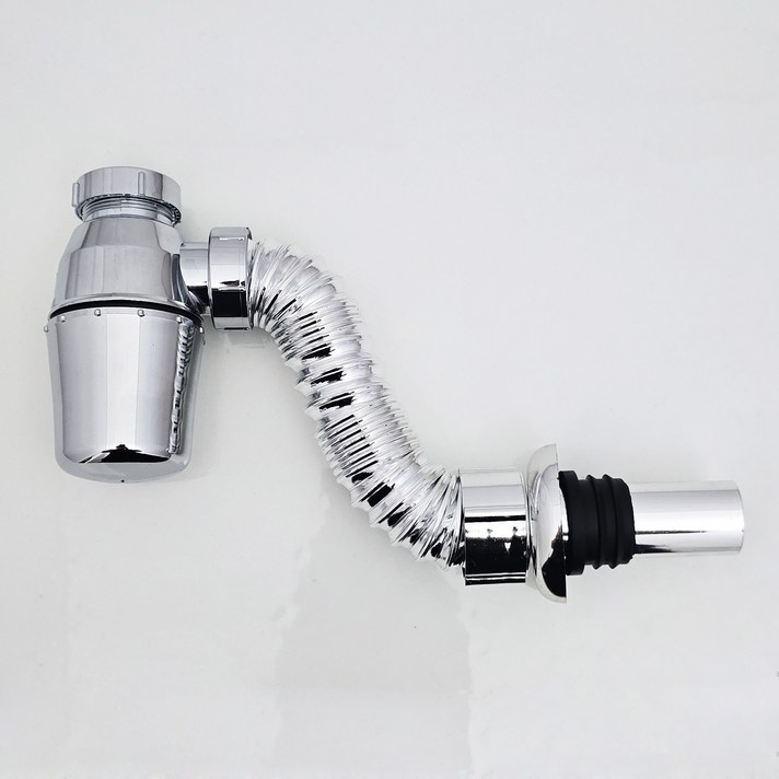 세면대 트랩 벽 배수관 주름관 P 망치트랩 국산, 1개