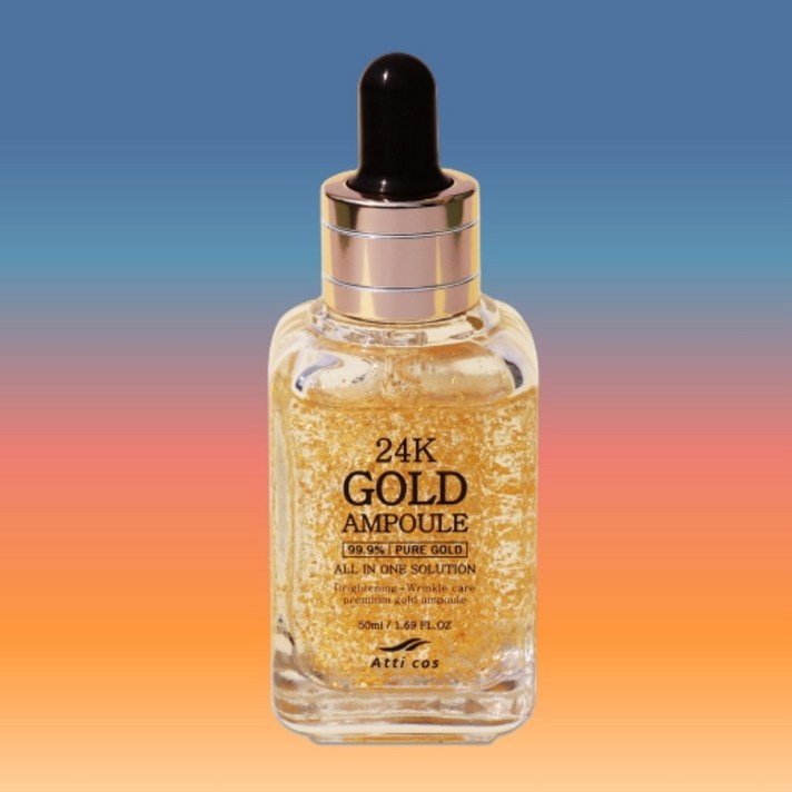 아띠코스 24K골드 앰플 에센스 세럼 금가루화장품 프리미엄, 50ml
