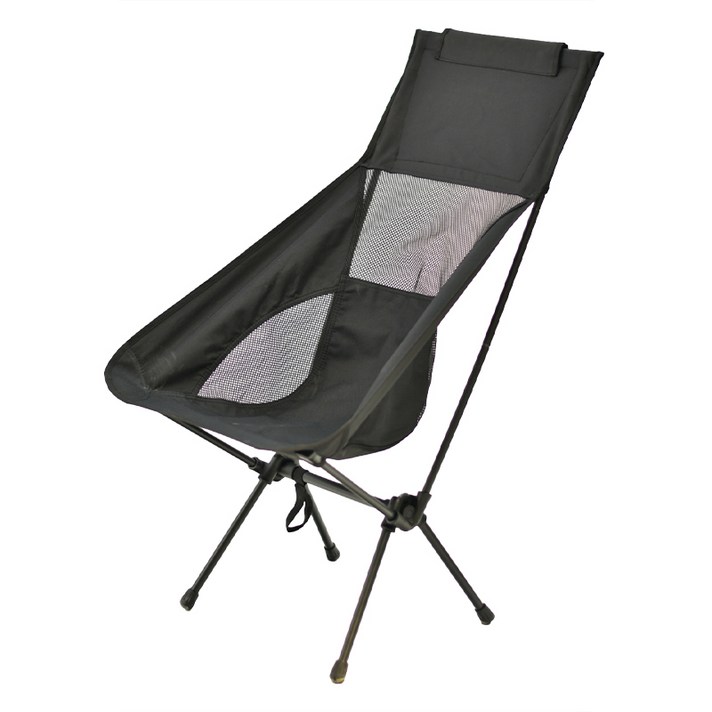 Frokom 초경량 접이식 캠핑의자 휴대용 아웃도어 피크닉 감성 캠핑체어, 1개, 블랙