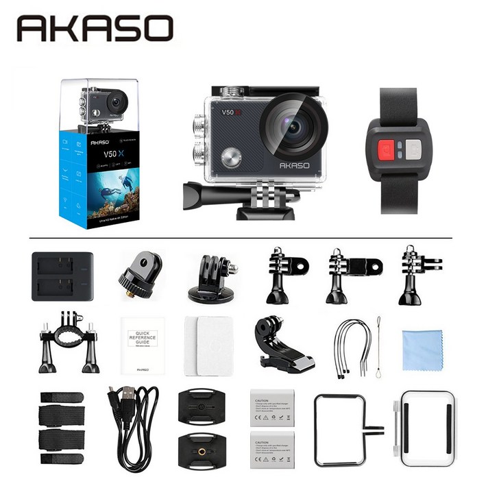 아카소 V50 EK7000 pro 4K Wifi 터치스크린 방수 액션캠 자전거 오토바이 블랙박스, V50X