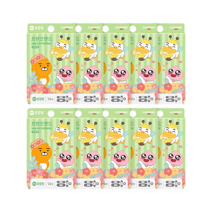 [일동제약]카카오 프렌즈 캐릭터 반창고 밴드(혼합) 14입 10개, 단품