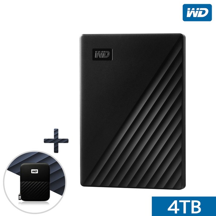 WD NEW MY PASSPORT 외장하드 1TB 2TB 4TB 5TB, 블랙