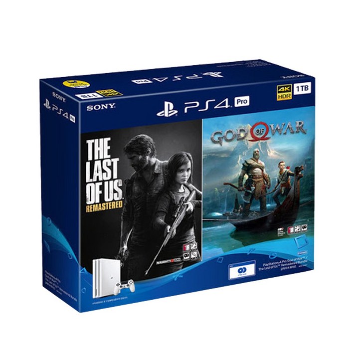 플레이스테이션 (U) PS4 프로 7218 1TB 갓오브워+라오어 번들 화이트, PS4 Pro God of War/The Last of Us Remastered 번들